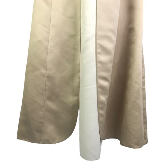 Jessica McClintock Gown Women 12 Cream Embroidered Floral Formal Dress Strapless - Picture 9 of 13